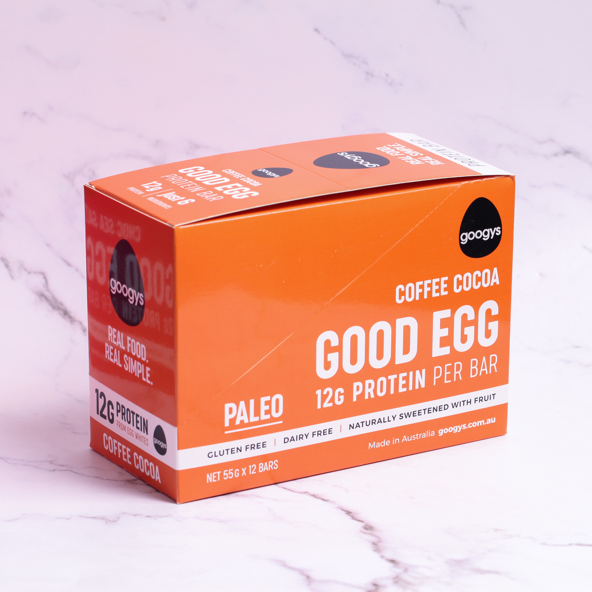 Coffee Cocoa Protein Bar - Good Egg x 12